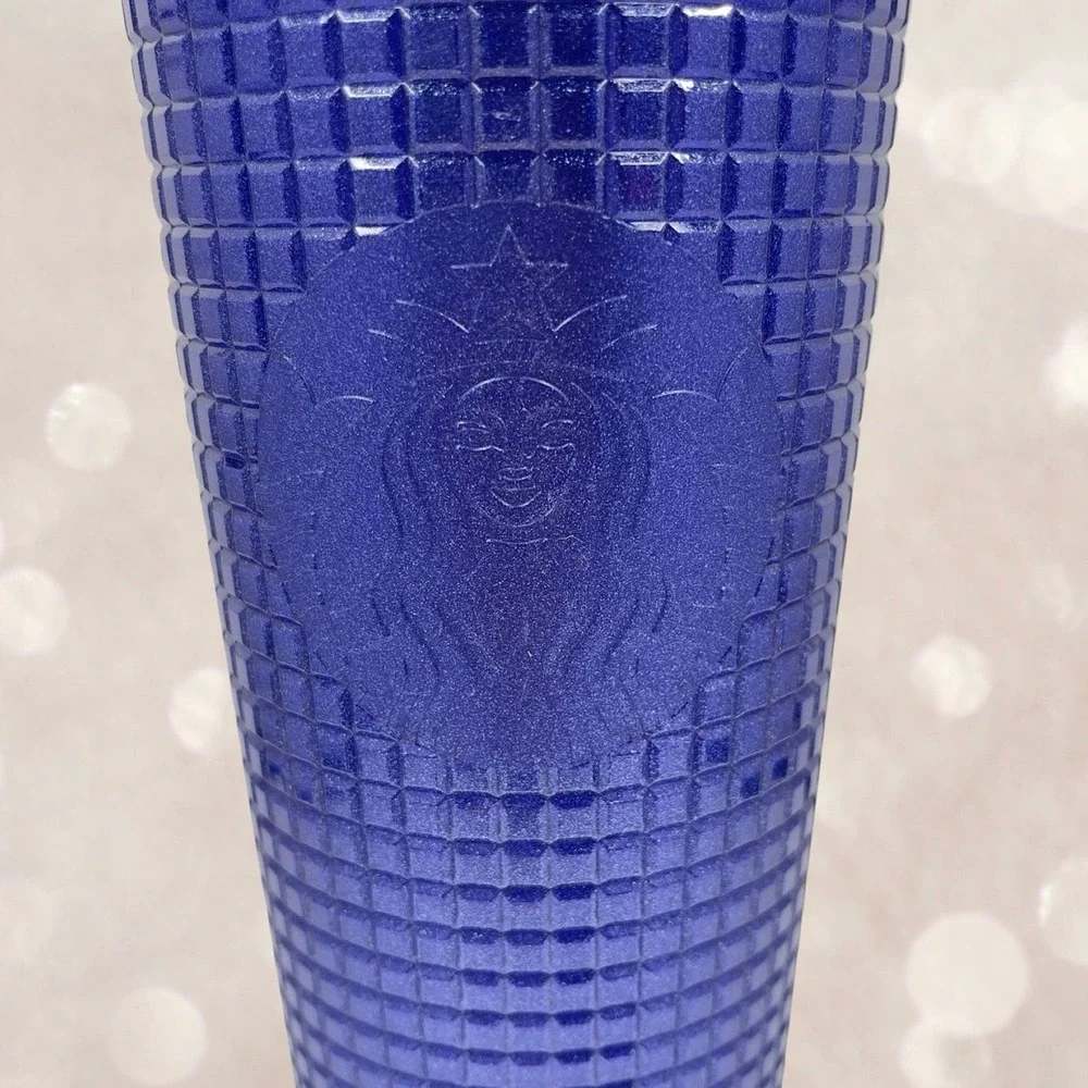 NWT Starbucks Cobalt Blue Grid Cold Cup - Venti - Tumbler - 24 oz - Summer 2023 - Picture 10 of 10